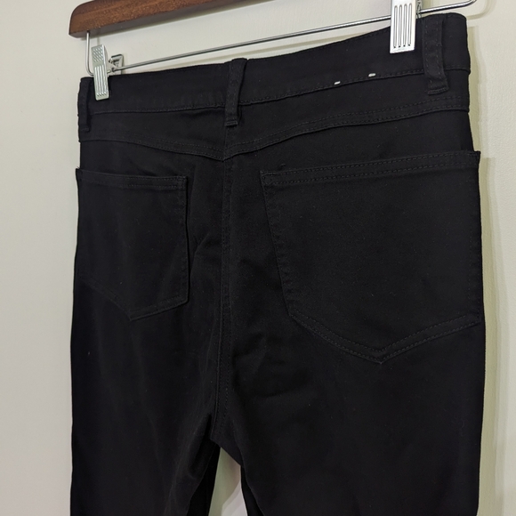 Long Tall Sally Black Velvety Skinny Jeans size 6 38" inseam - Picture 7 of 7